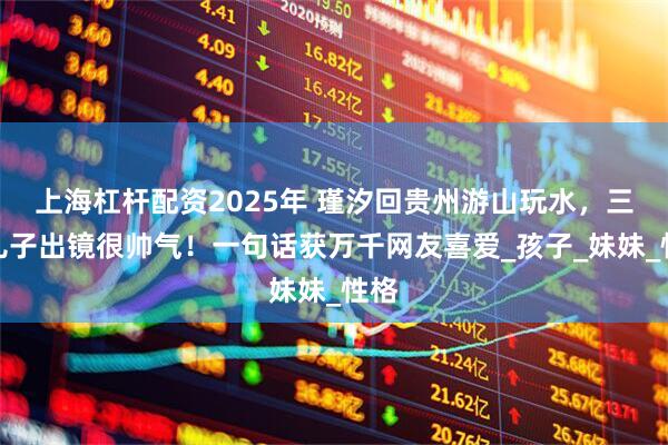 上海杠杆配资2025年 瑾汐回贵州游山玩水，三个儿子出镜很帅气！一句话获万千网友喜爱_孩子_妹妹_性格
