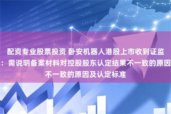配资专业股票投资 卧安机器人港股上市收到证监会反馈意见：需说明备案材料对控股股东认定结果不一致的原因及认定标准
