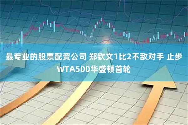 最专业的股票配资公司 郑钦文1比2不敌对手 止步WTA500华盛顿首轮